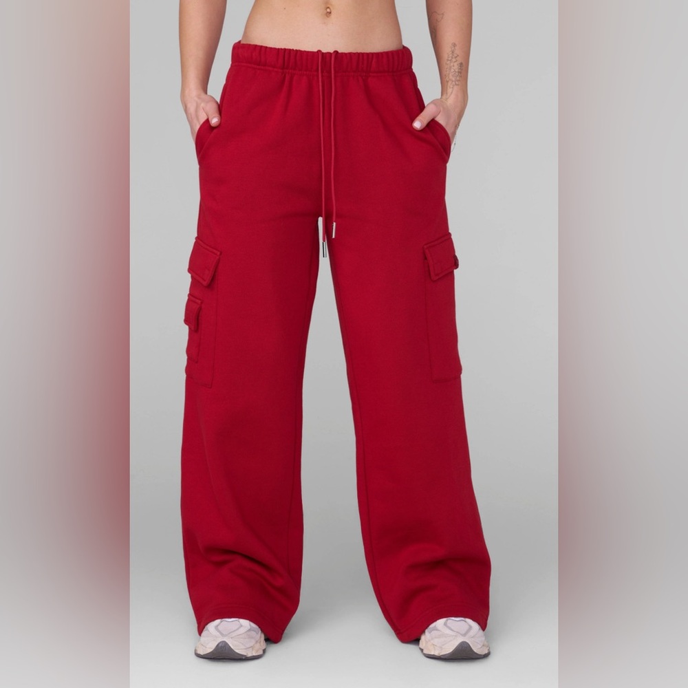 YoungLa Red Cargo Sweatpants size small